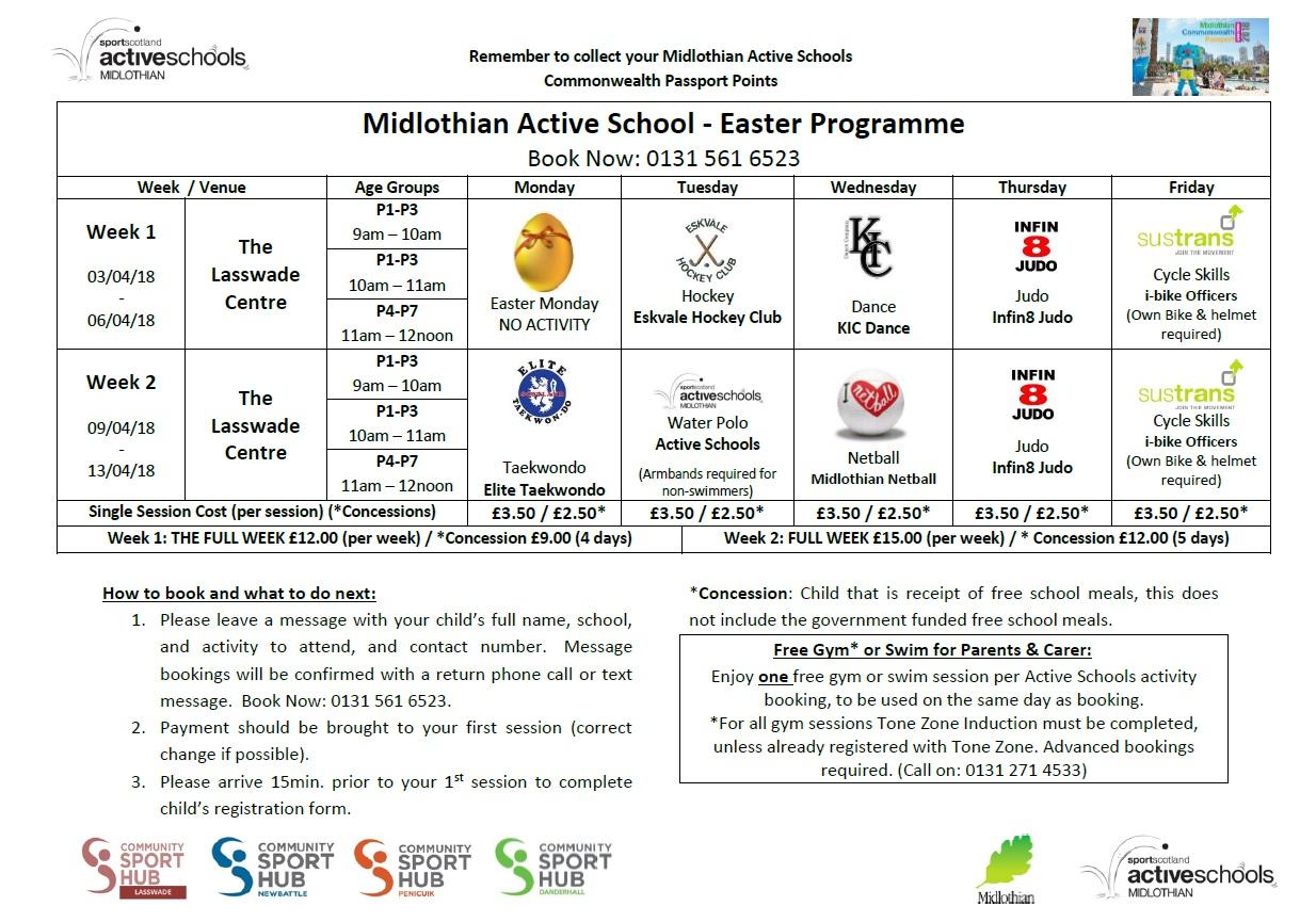 Active Schools Easter Programme